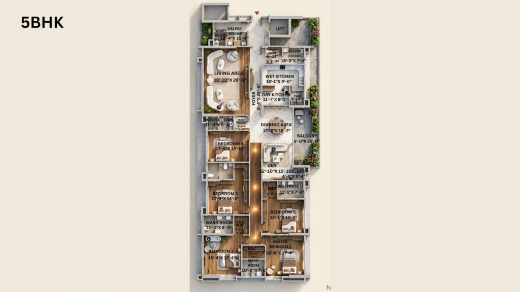 ps the balmoral 5bhk floor Plan
